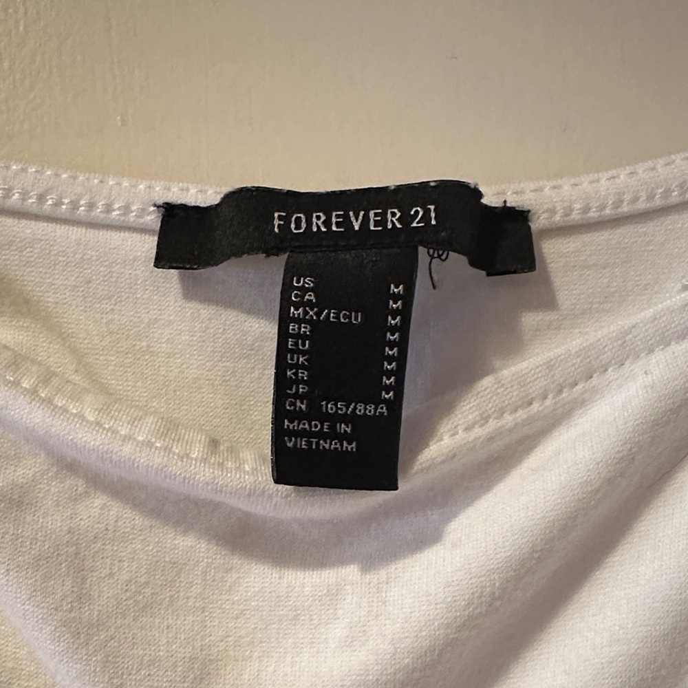 Forever 21 White Ruffled Bodysuit - Picture 2 of 3